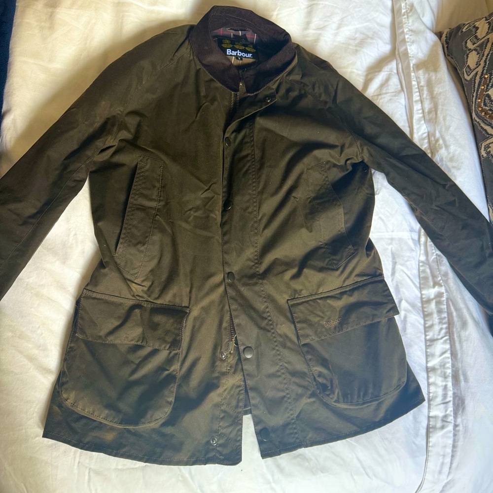 Barbour Ashby Waxed Cotton Jacket | Large